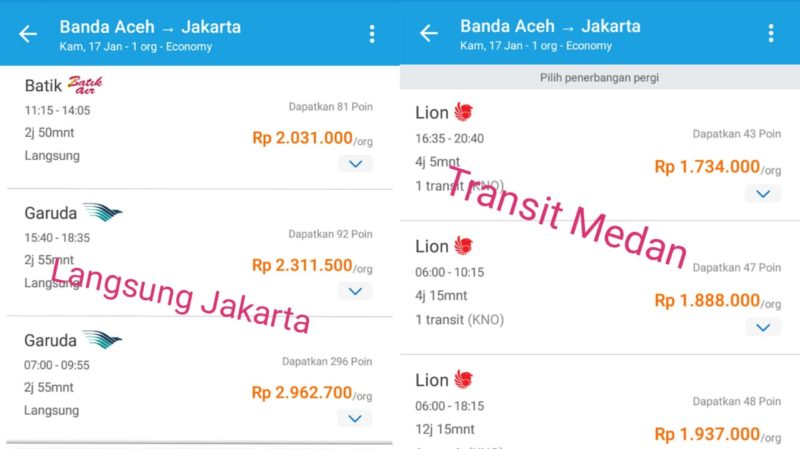 Tiket ke Jakarta