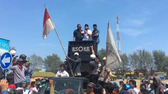 Demo Korban gempa lombok 3